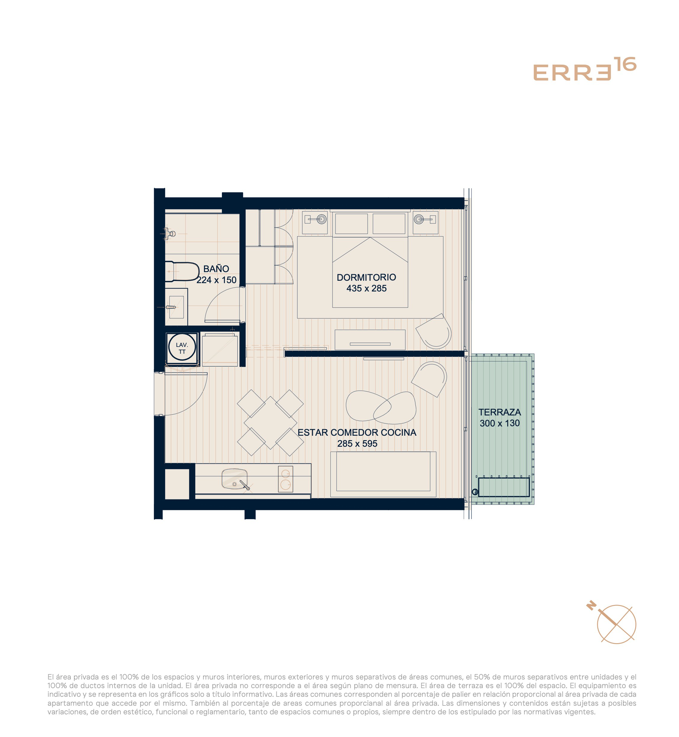 1 dormitorio - Erre16