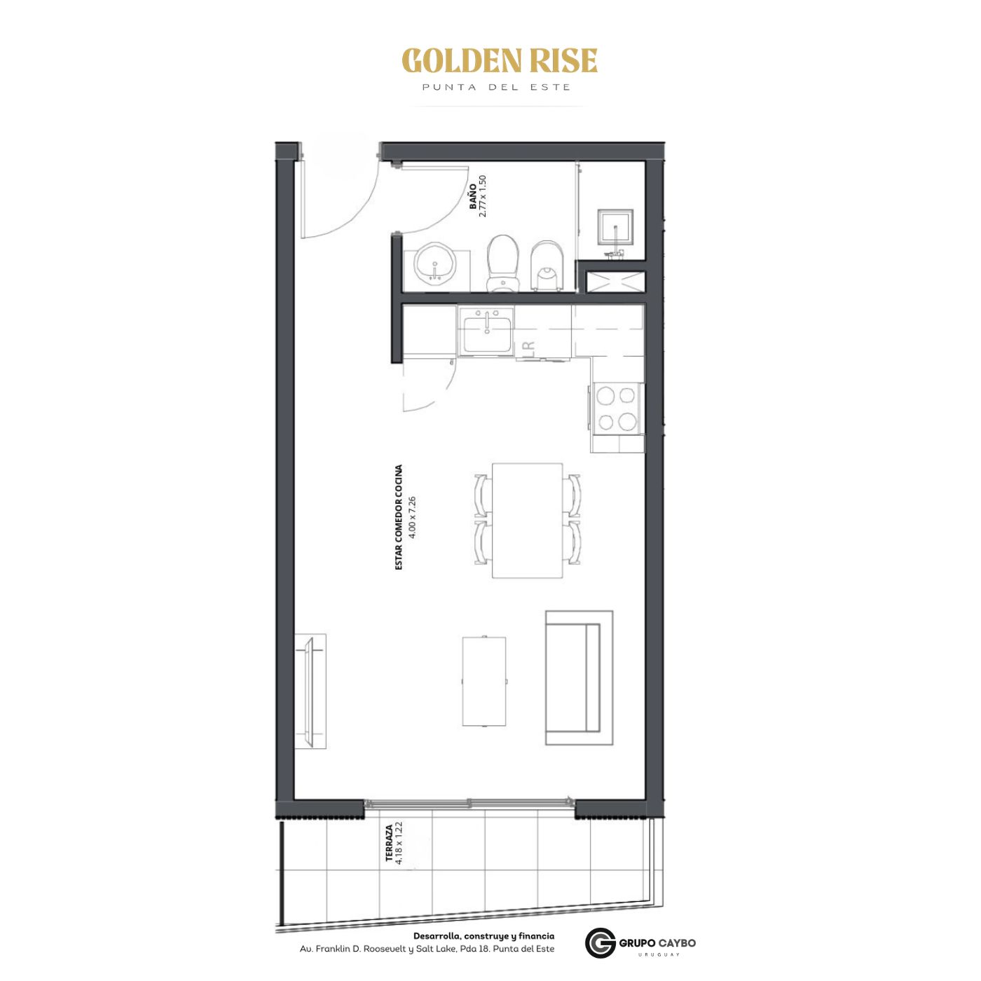 1 ambiente - Golden Rise Punta del Este