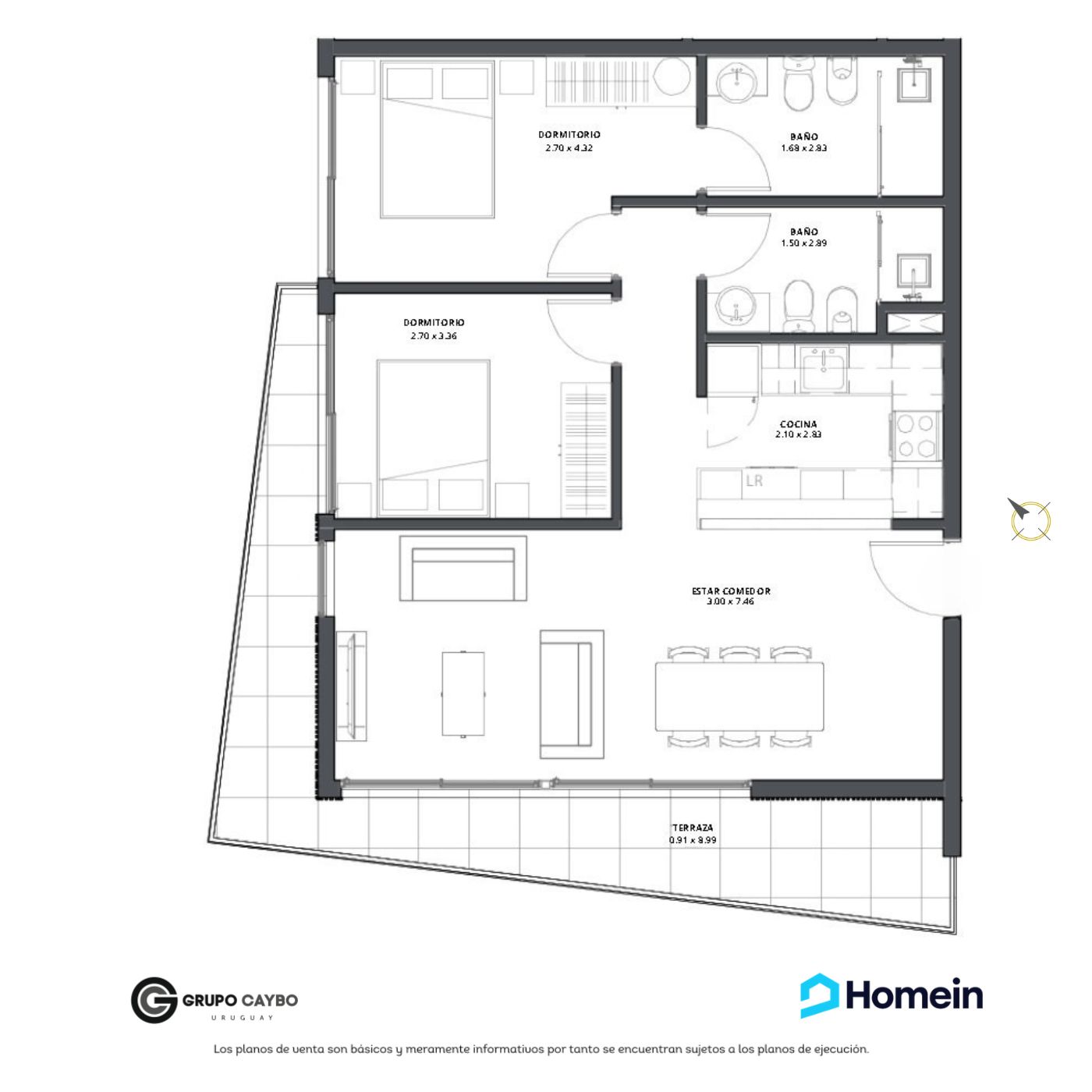 2 dormitorios a Roosevelt - Golden View Punta del Este