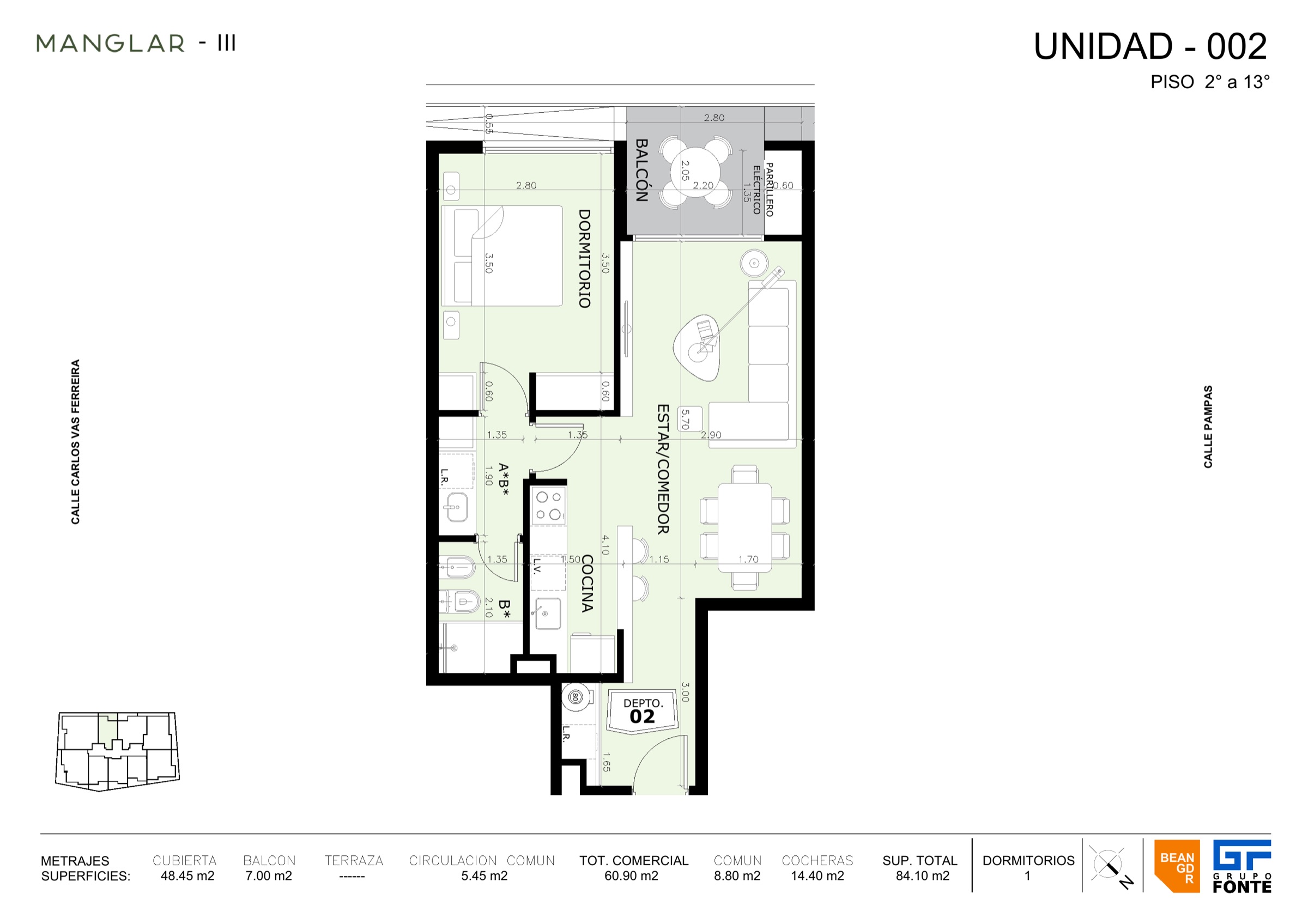 1 dormitorio - Manglar Umbra Punta del Este