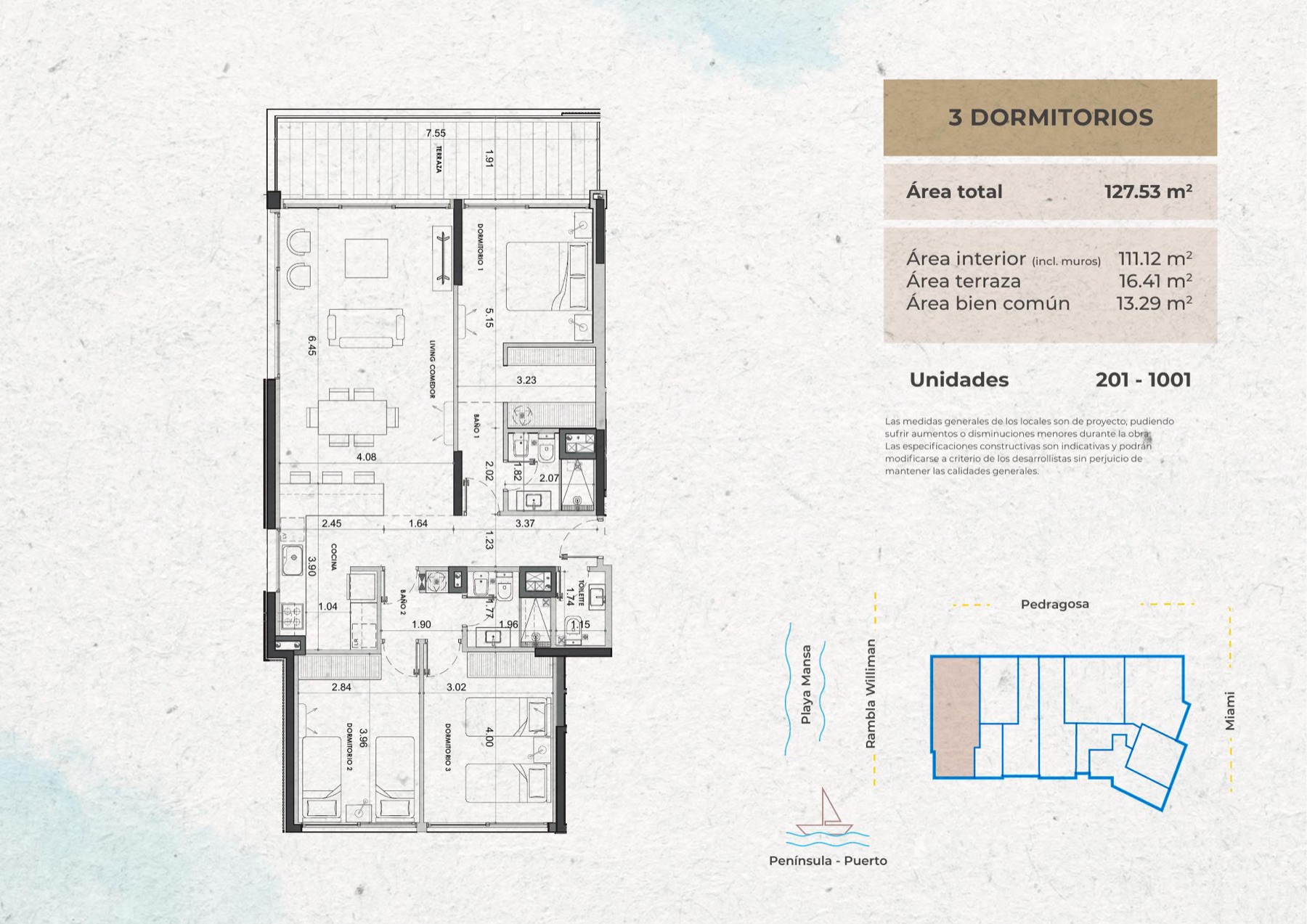 3 dormitorios - Mansa Mood 5 — Beach Residences