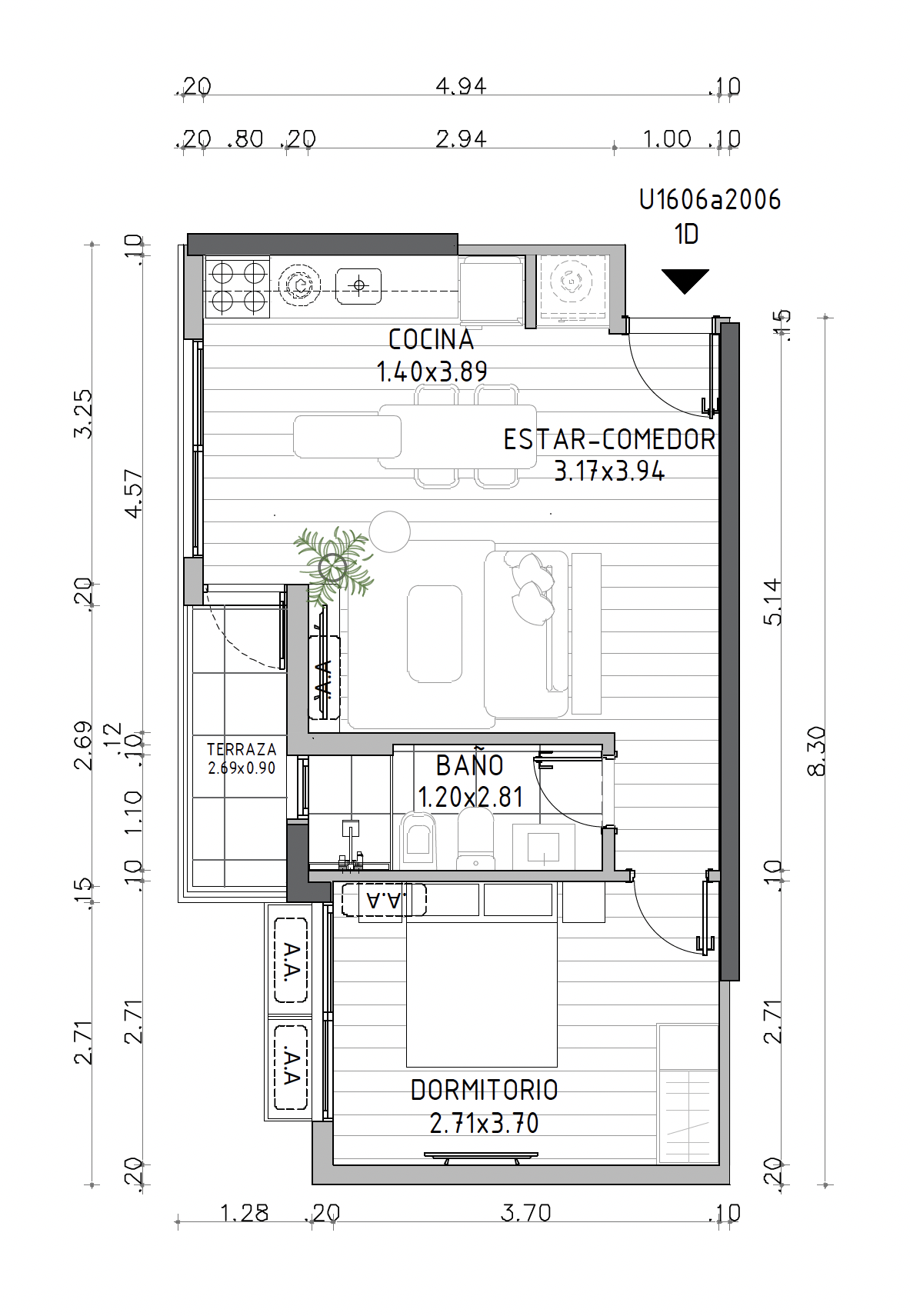 1 dormitorio - Nostrum Roosevelt