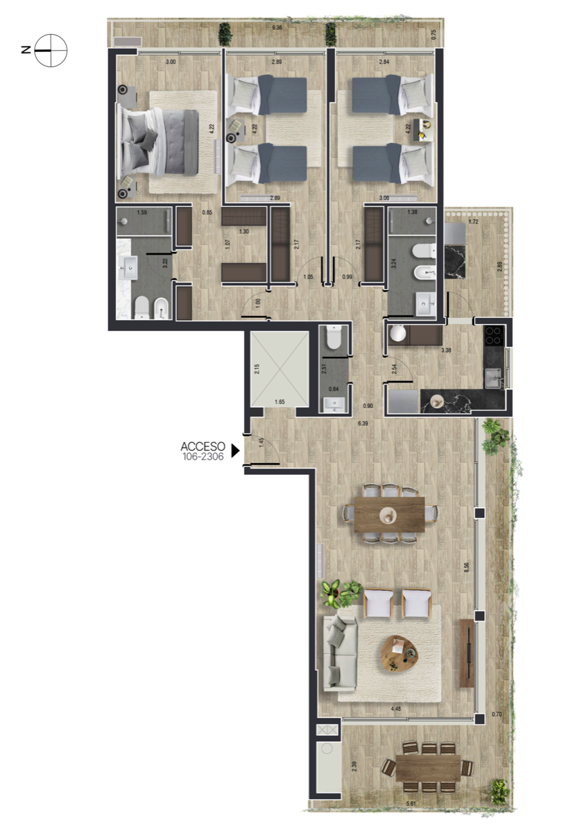 3 dormitorios - Sunset Tower Punta del Este