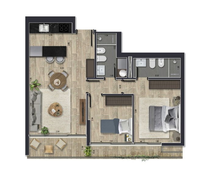 2 dormitorios - Torres del Este Punta del Este